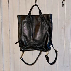 Crossbody tote & backpack with convertible straps